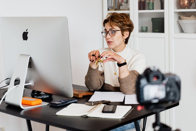 someone editing a video on their computer